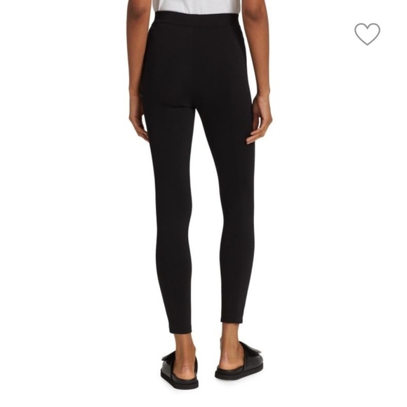 Vince Mid Rise Leggings Black Stretch Pull On Size Small Minimalist Contemporary - Picture 3 of 16